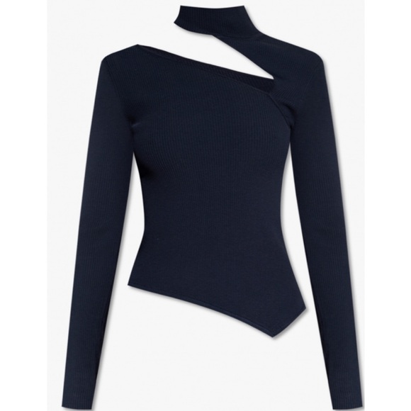 Cult Gaia | NWT Krislyn Knit Top in Aspen Navy Small - Picture 2 of 11